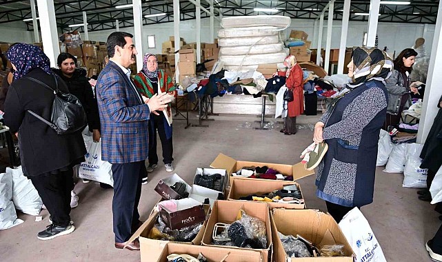 BAŞKAN TAŞKIN YARDIM SEFERBERLİĞİNİN BAŞINDA.