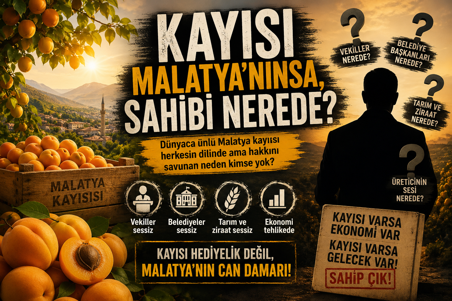DÜNYA MALATYA KAYISINI KONUŞUYOR, MALATYA KAYISISINI SAVUNAN YOK!...
