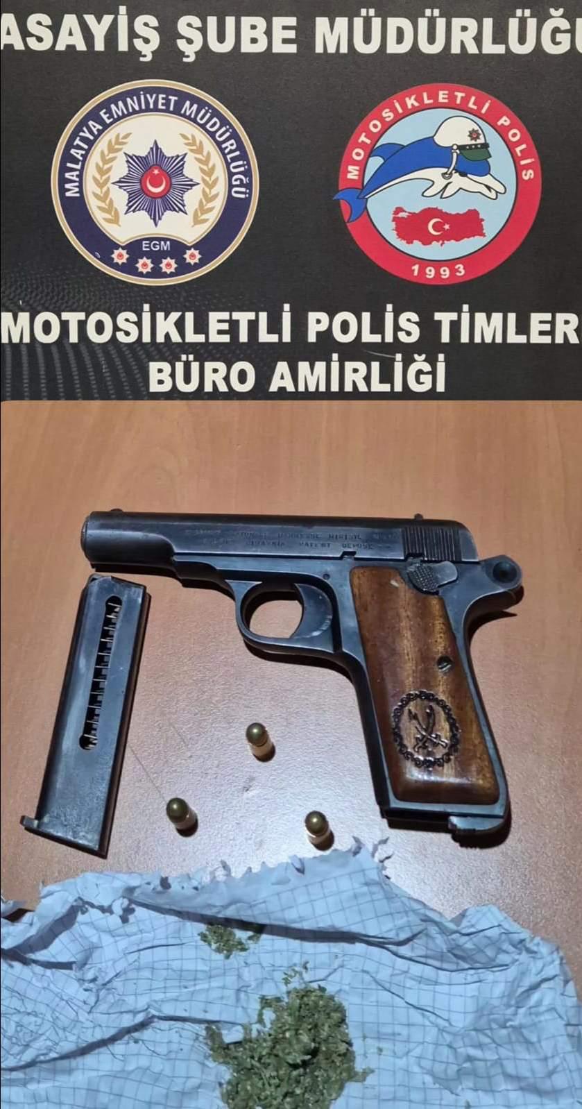 Malatya’da Silahlı Kavga: Ruhsatsız Tabanca ve Uyuşturucu Ele Geçirildi