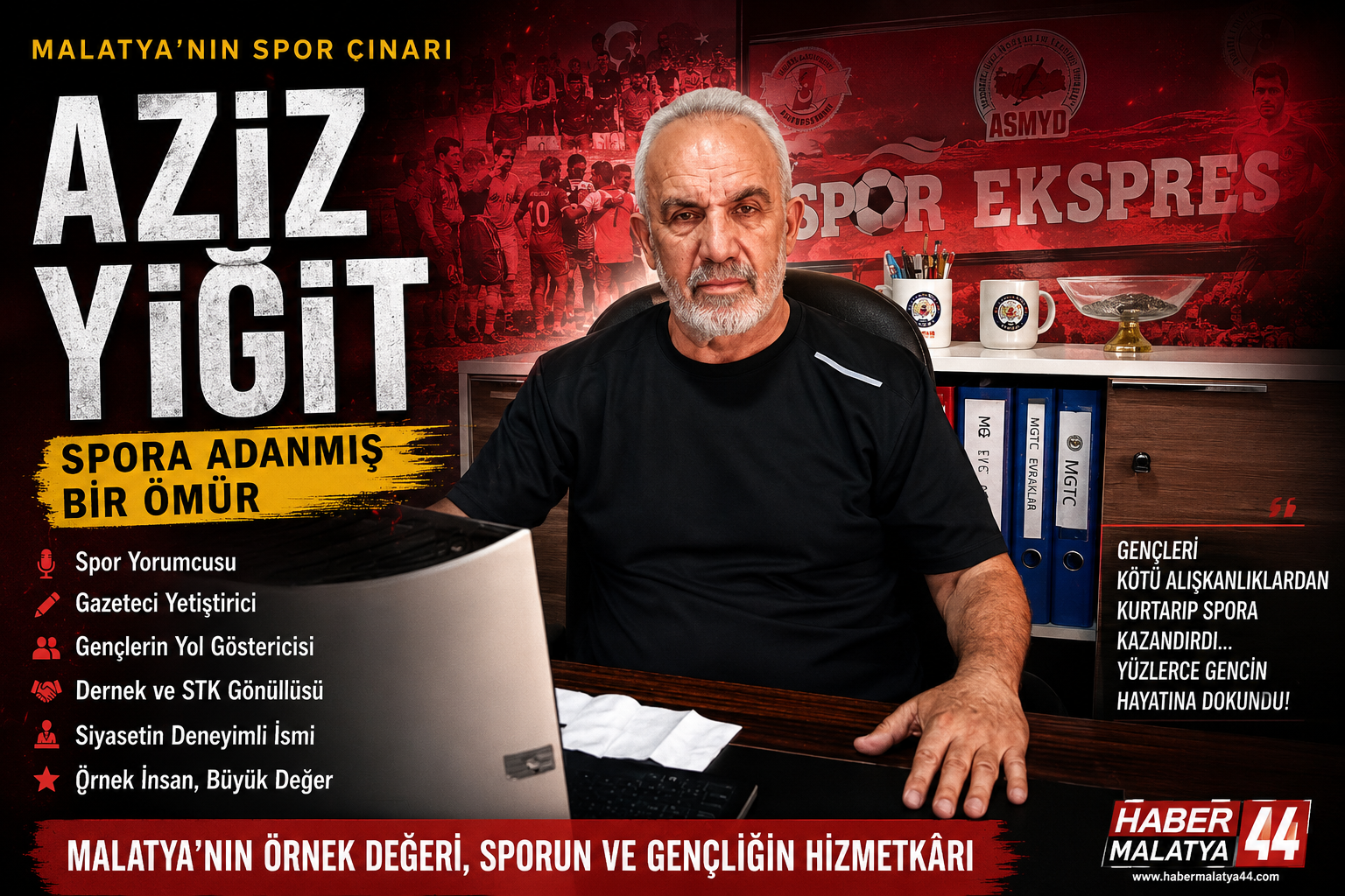 Malatya'nın Spor Hafızası Aziz Yiğit: Bir Ömre Sığan Emek ve Başarı.