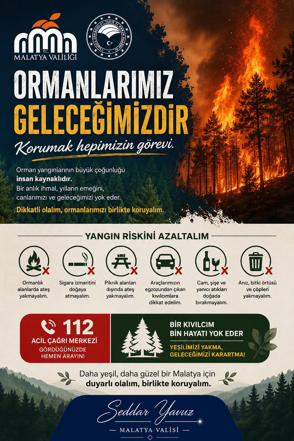 Orman Yangınlarına Karşı Herkes Sorumlu: Dikkat Edilmesi Gereken Kurallar.