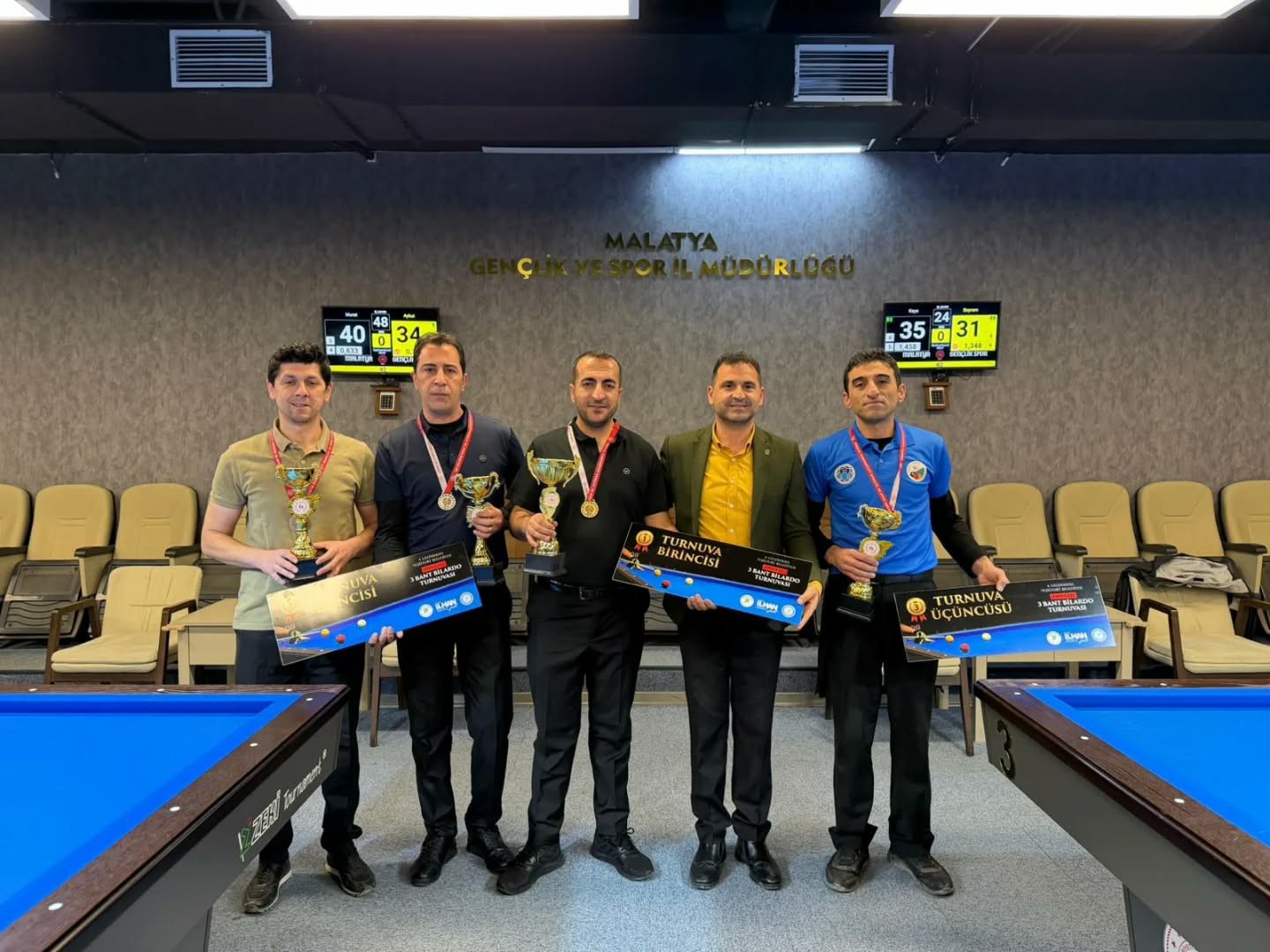 Yeşilyurt Belediyesi’nin Geleneksel 3 Bant Bilardo Turnuvası Büyük İlgiyle Tamamlandı