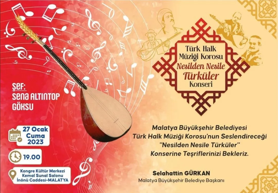 Büyükşehir Belediyesinden ‘Nesilden Nesile Türküler’ Konseri