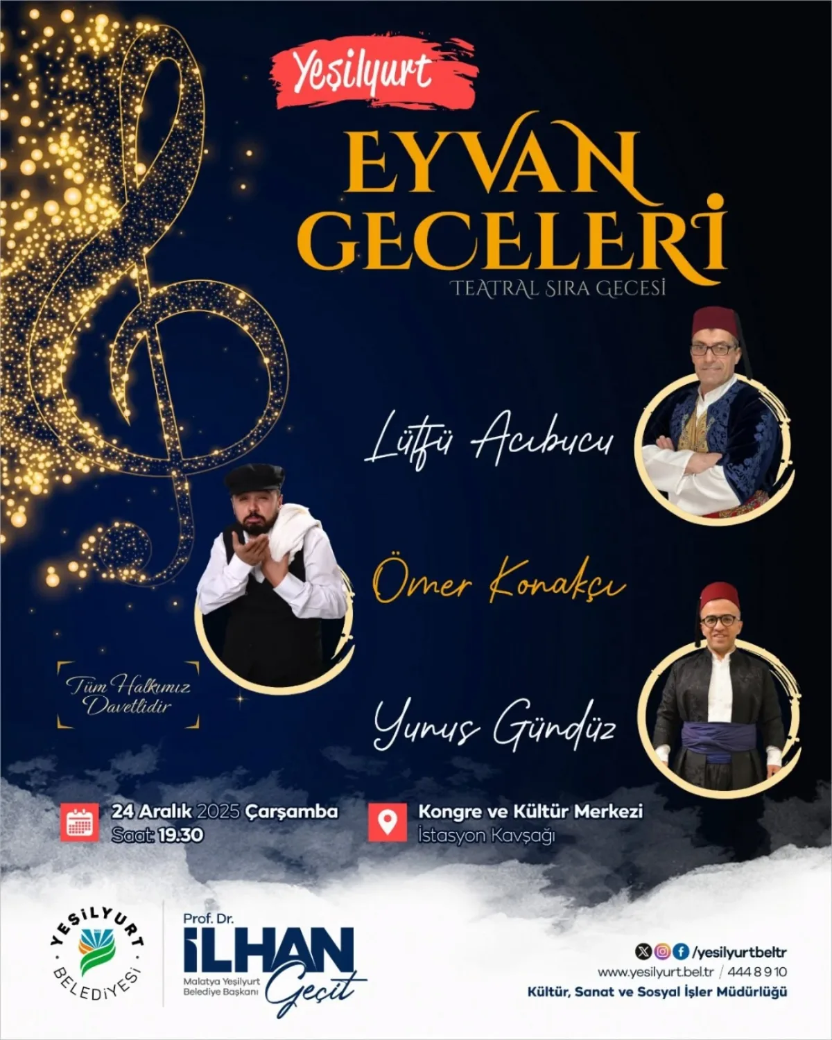Sanatın ve Kültürün Buluşma Noktası: Yeşilyurt Eyvan Geceleri 24 Aralık’ta