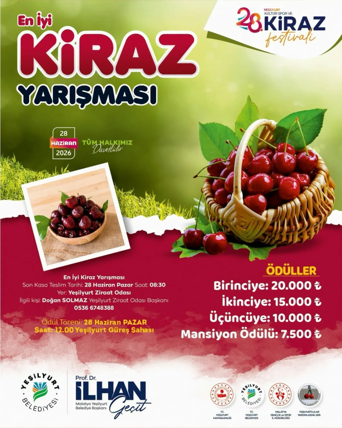 Üreticinin Alın Teri Yarışmayla Taçlanacak: Yeşilyurt’ta Kiraz Heyecanı.